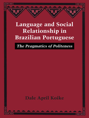 cover image of Language and Social Relationship in Brazilian Portuguese